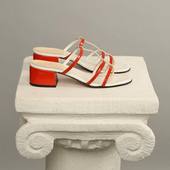 Rare GUCCI Orange-White Sandals - Picture 7 of 13